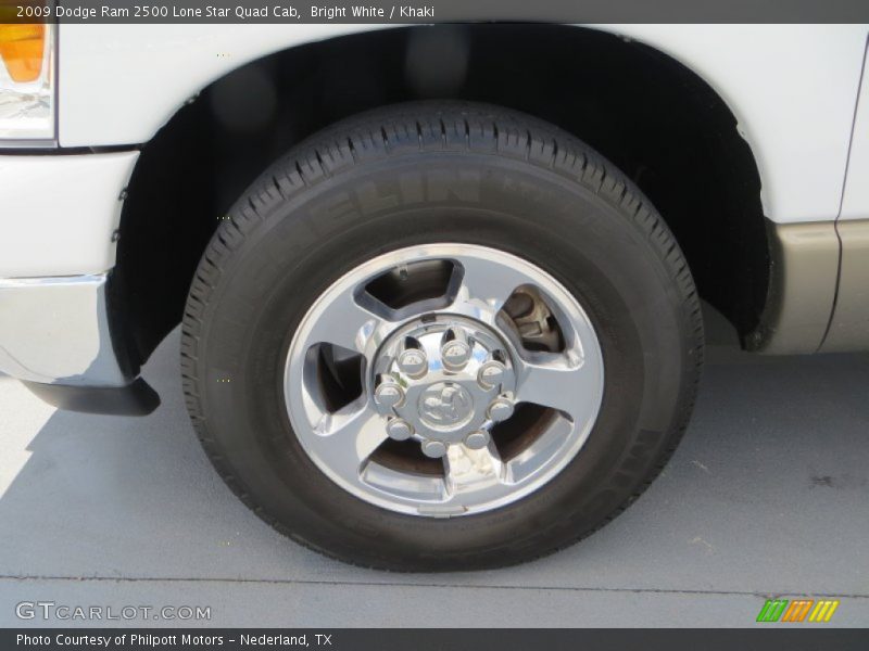 Bright White / Khaki 2009 Dodge Ram 2500 Lone Star Quad Cab