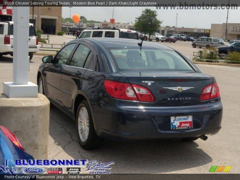 Modern Blue Pearl / Dark Khaki/Light Graystone 2008 Chrysler Sebring Touring Sedan