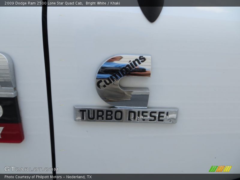 Bright White / Khaki 2009 Dodge Ram 2500 Lone Star Quad Cab