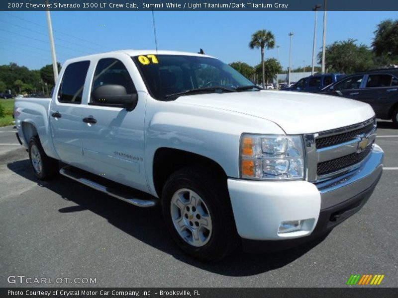Summit White / Light Titanium/Dark Titanium Gray 2007 Chevrolet Silverado 1500 LT Crew Cab
