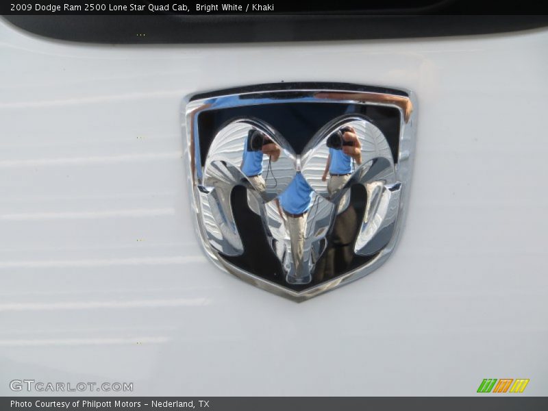 Bright White / Khaki 2009 Dodge Ram 2500 Lone Star Quad Cab