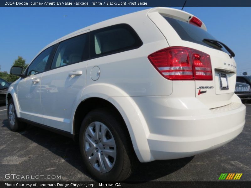 White / Black/Light Frost Beige 2014 Dodge Journey Amercian Value Package