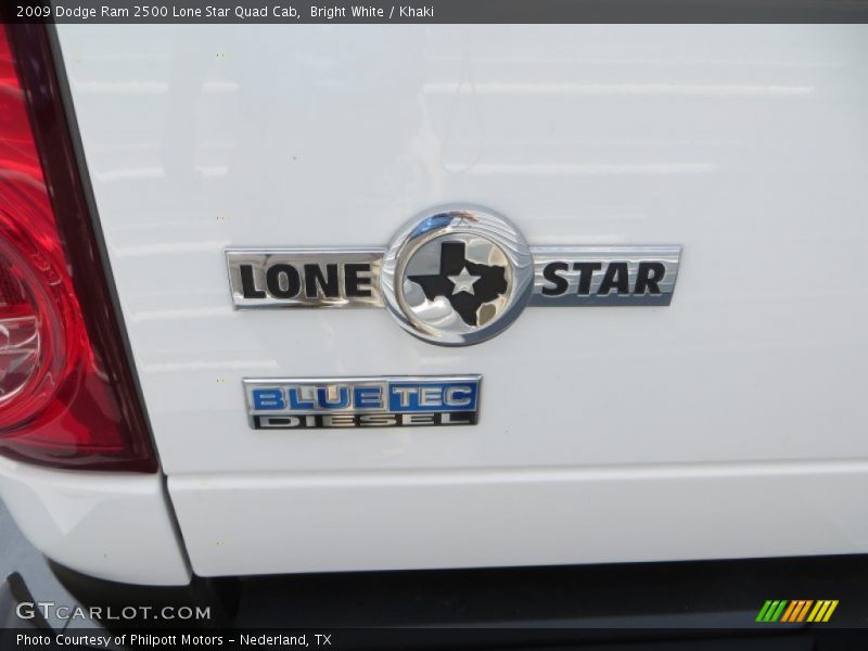 Bright White / Khaki 2009 Dodge Ram 2500 Lone Star Quad Cab