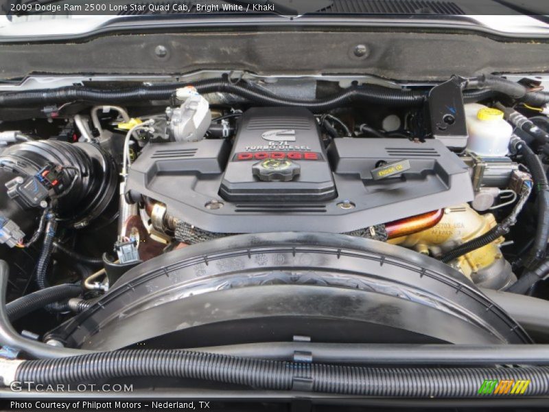 Bright White / Khaki 2009 Dodge Ram 2500 Lone Star Quad Cab