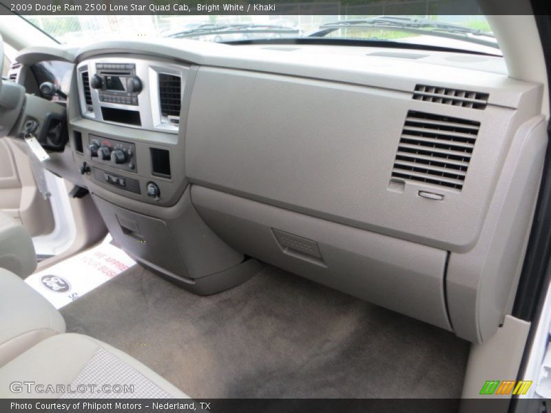 Bright White / Khaki 2009 Dodge Ram 2500 Lone Star Quad Cab