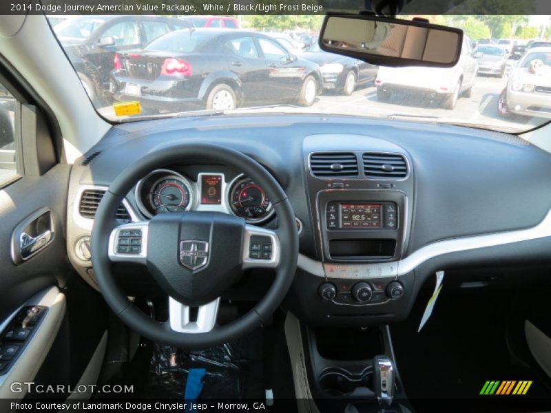 White / Black/Light Frost Beige 2014 Dodge Journey Amercian Value Package