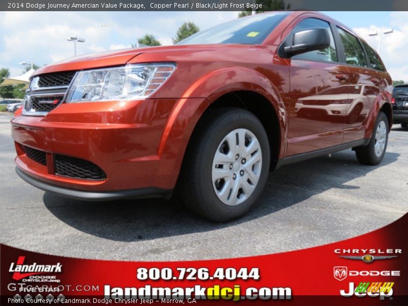 Copper Pearl / Black/Light Frost Beige 2014 Dodge Journey Amercian Value Package