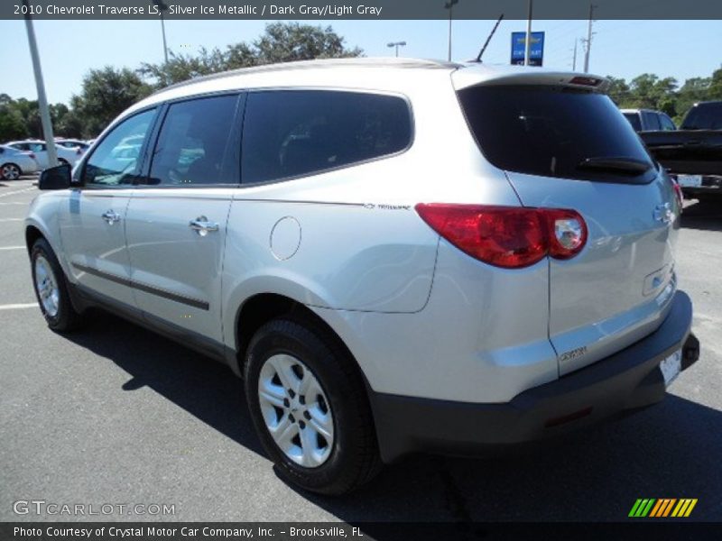 Silver Ice Metallic / Dark Gray/Light Gray 2010 Chevrolet Traverse LS