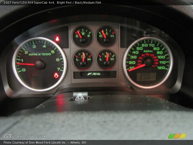 Bright Red / Black/Medium Flint 2007 Ford F150 FX4 SuperCab 4x4