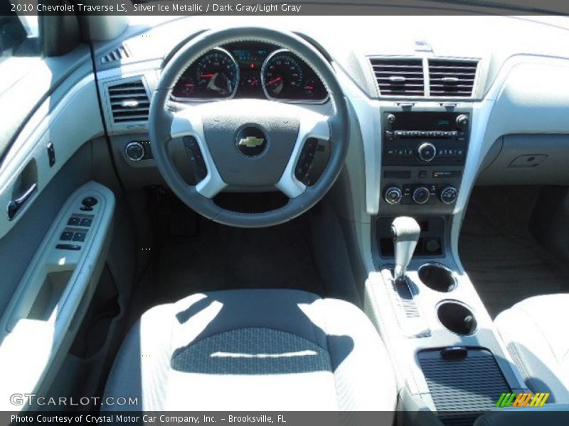 Silver Ice Metallic / Dark Gray/Light Gray 2010 Chevrolet Traverse LS