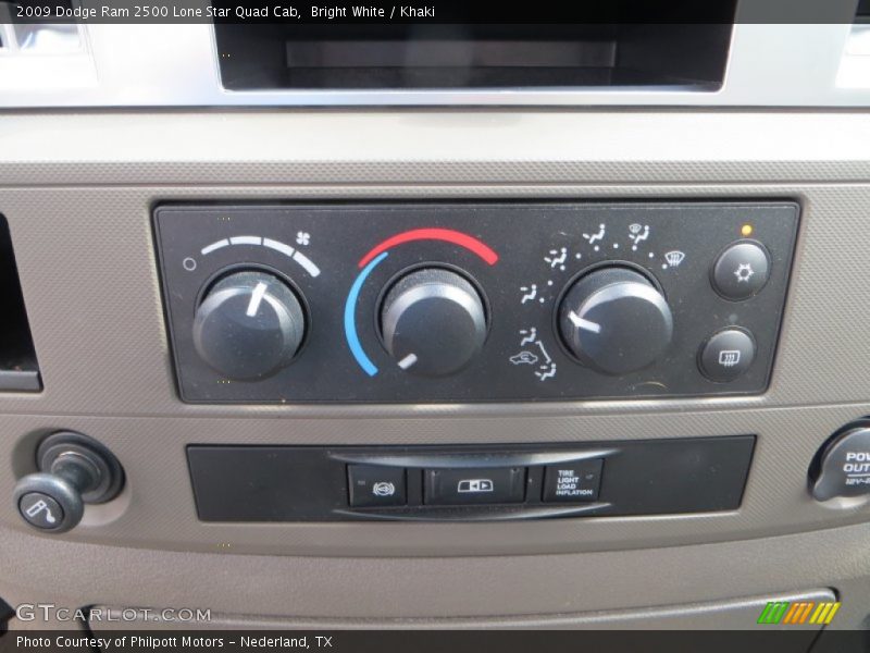 Bright White / Khaki 2009 Dodge Ram 2500 Lone Star Quad Cab