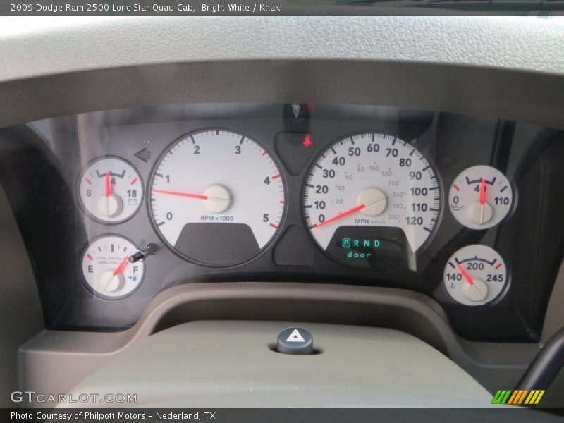 Bright White / Khaki 2009 Dodge Ram 2500 Lone Star Quad Cab