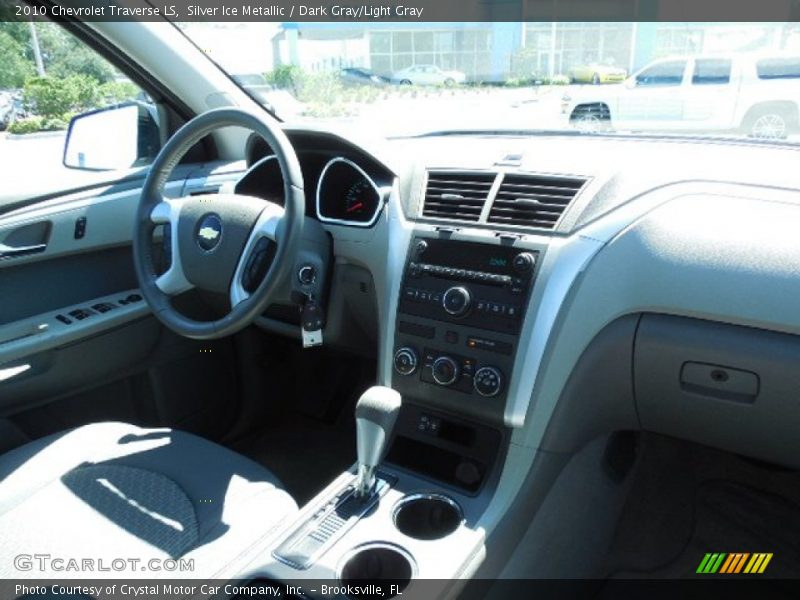 Silver Ice Metallic / Dark Gray/Light Gray 2010 Chevrolet Traverse LS
