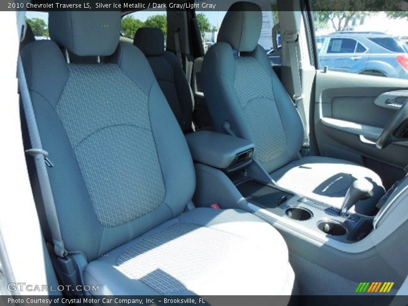 Silver Ice Metallic / Dark Gray/Light Gray 2010 Chevrolet Traverse LS