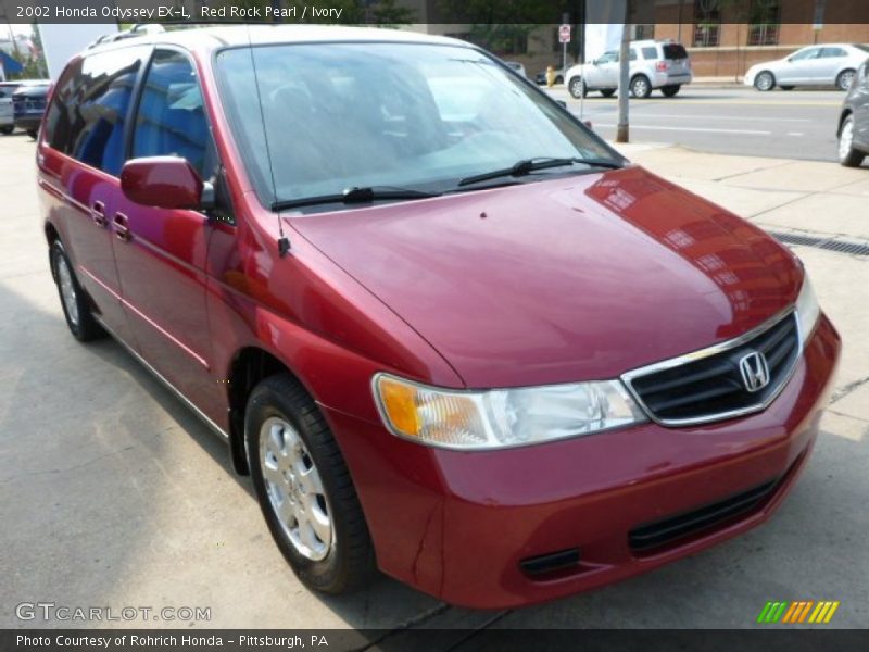 Red Rock Pearl / Ivory 2002 Honda Odyssey EX-L