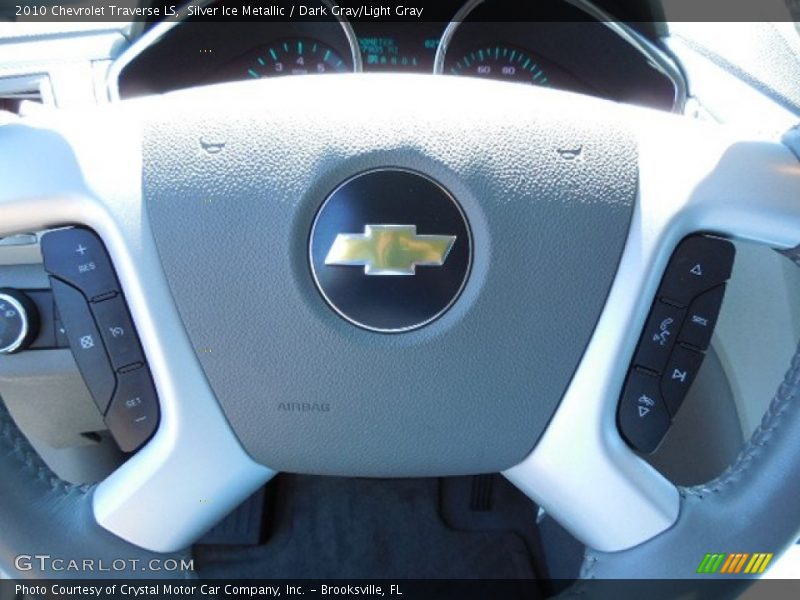 Silver Ice Metallic / Dark Gray/Light Gray 2010 Chevrolet Traverse LS