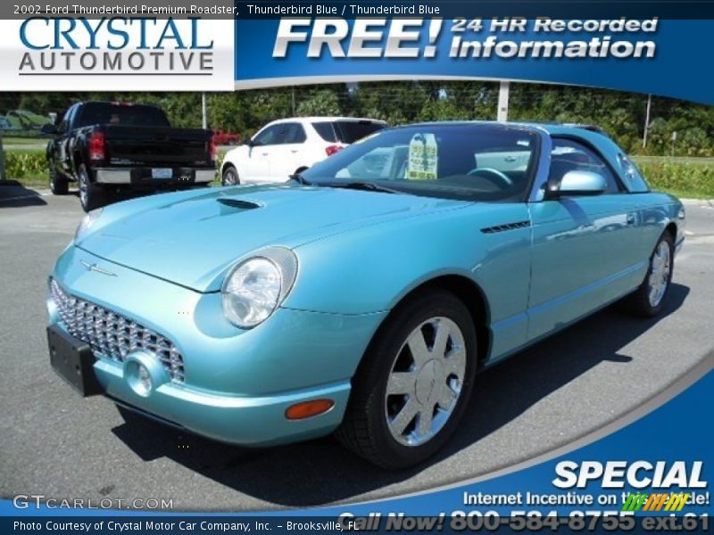 Thunderbird Blue / Thunderbird Blue 2002 Ford Thunderbird Premium Roadster
