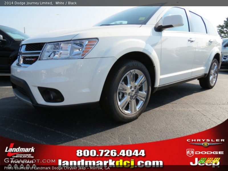 White / Black 2014 Dodge Journey Limited
