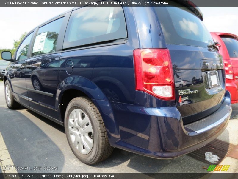 True Blue Pearl / Black/Light Graystone 2014 Dodge Grand Caravan American Value Package