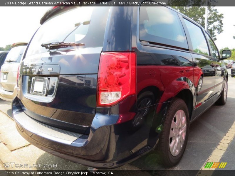 True Blue Pearl / Black/Light Graystone 2014 Dodge Grand Caravan American Value Package