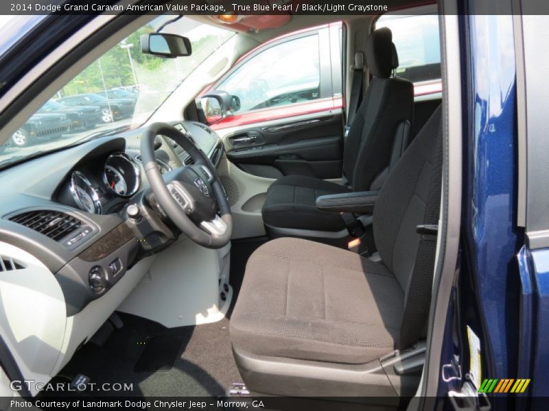 True Blue Pearl / Black/Light Graystone 2014 Dodge Grand Caravan American Value Package