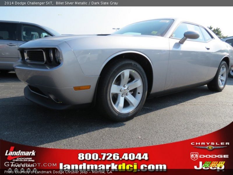 Billet Silver Metallic / Dark Slate Gray 2014 Dodge Challenger SXT