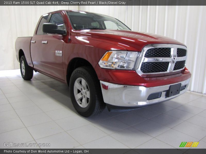 Deep Cherry Red Pearl / Black/Diesel Gray 2013 Ram 1500 SLT Quad Cab 4x4