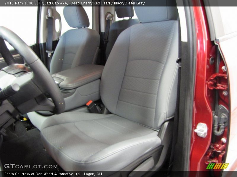 Deep Cherry Red Pearl / Black/Diesel Gray 2013 Ram 1500 SLT Quad Cab 4x4