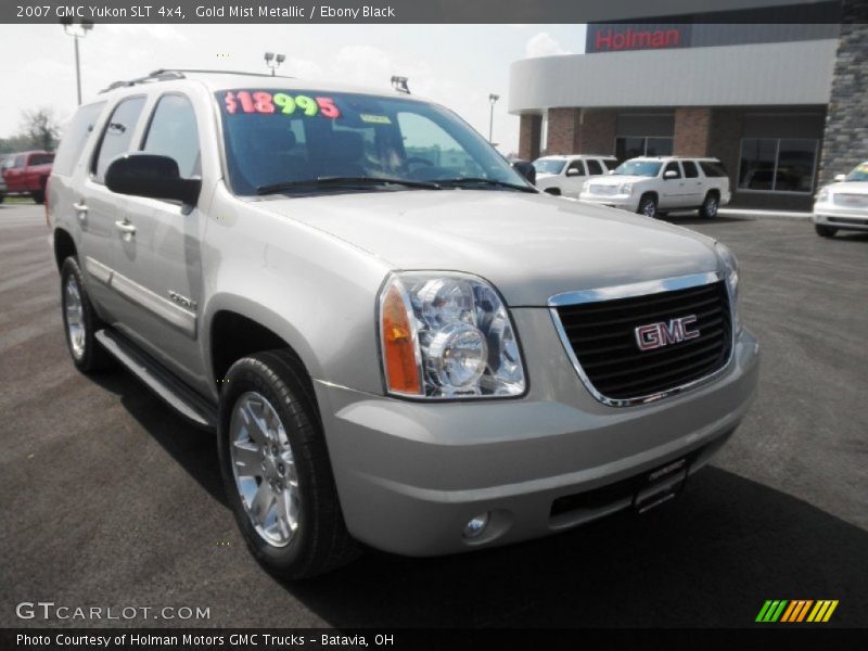 Gold Mist Metallic / Ebony Black 2007 GMC Yukon SLT 4x4