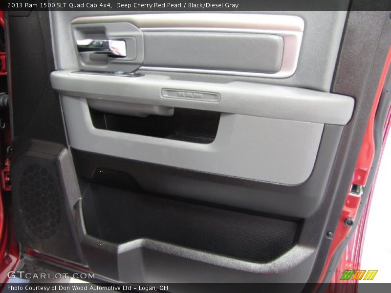 Deep Cherry Red Pearl / Black/Diesel Gray 2013 Ram 1500 SLT Quad Cab 4x4