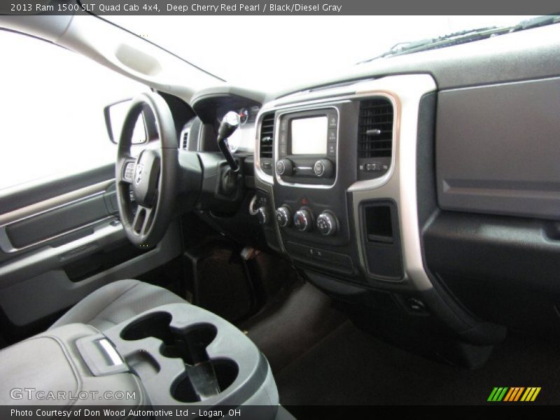 Deep Cherry Red Pearl / Black/Diesel Gray 2013 Ram 1500 SLT Quad Cab 4x4