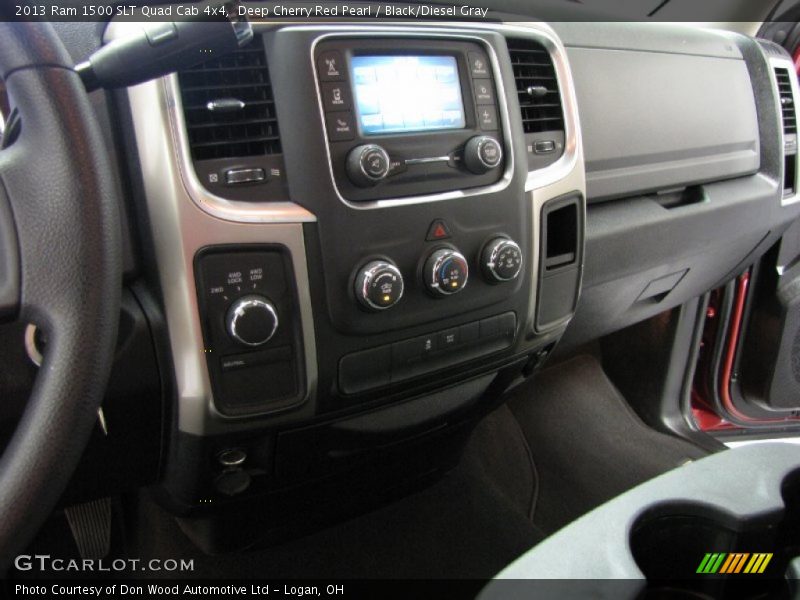 Deep Cherry Red Pearl / Black/Diesel Gray 2013 Ram 1500 SLT Quad Cab 4x4