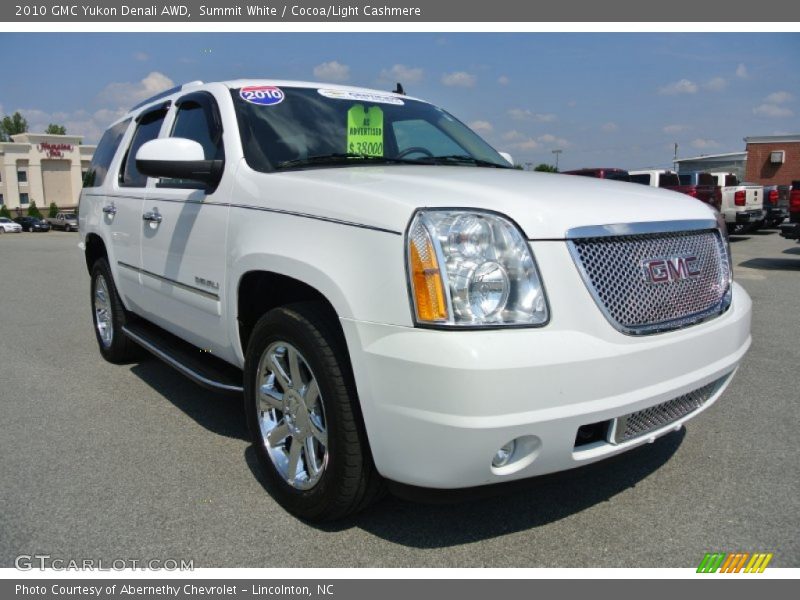 Summit White / Cocoa/Light Cashmere 2010 GMC Yukon Denali AWD