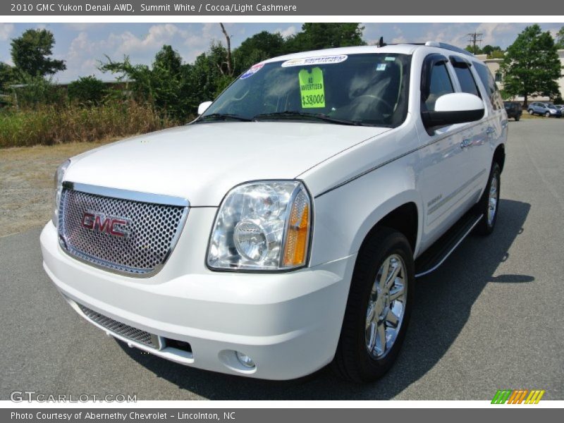 Summit White / Cocoa/Light Cashmere 2010 GMC Yukon Denali AWD