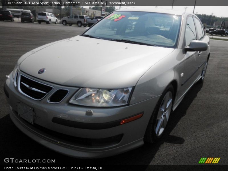 Parchment Silver Metallic / Parchment/Black 2007 Saab 9-3 Aero Sport Sedan