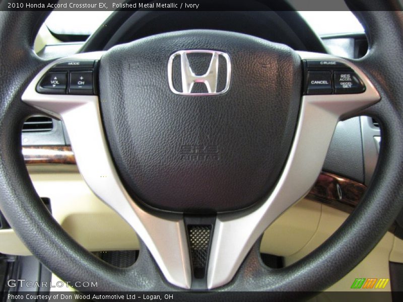 Polished Metal Metallic / Ivory 2010 Honda Accord Crosstour EX