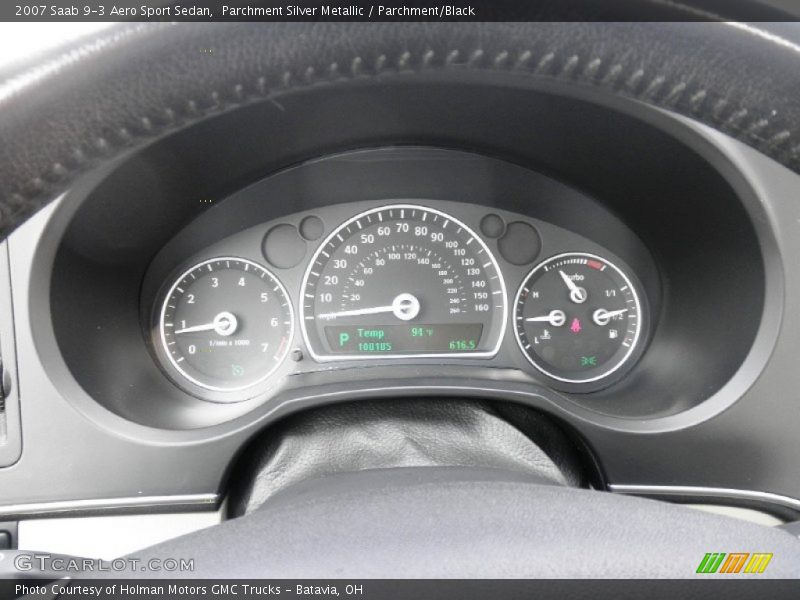 Parchment Silver Metallic / Parchment/Black 2007 Saab 9-3 Aero Sport Sedan