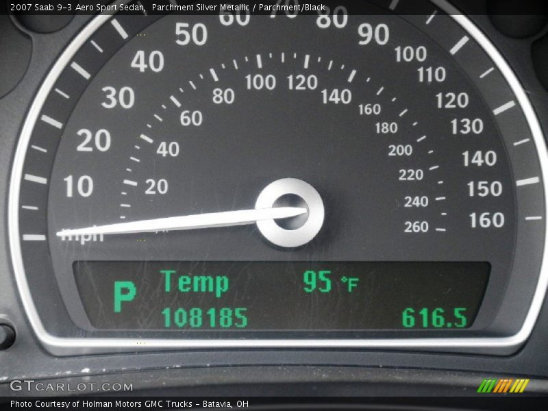 Parchment Silver Metallic / Parchment/Black 2007 Saab 9-3 Aero Sport Sedan