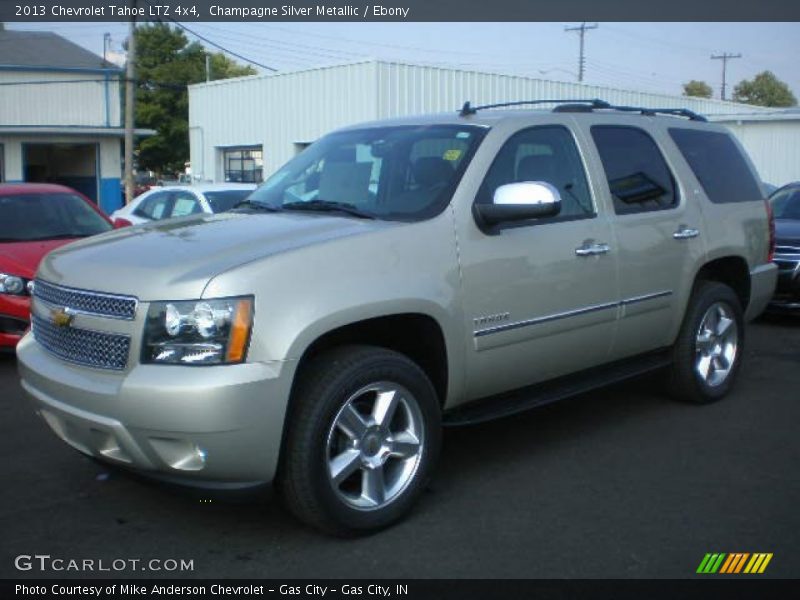 Champagne Silver Metallic / Ebony 2013 Chevrolet Tahoe LTZ 4x4