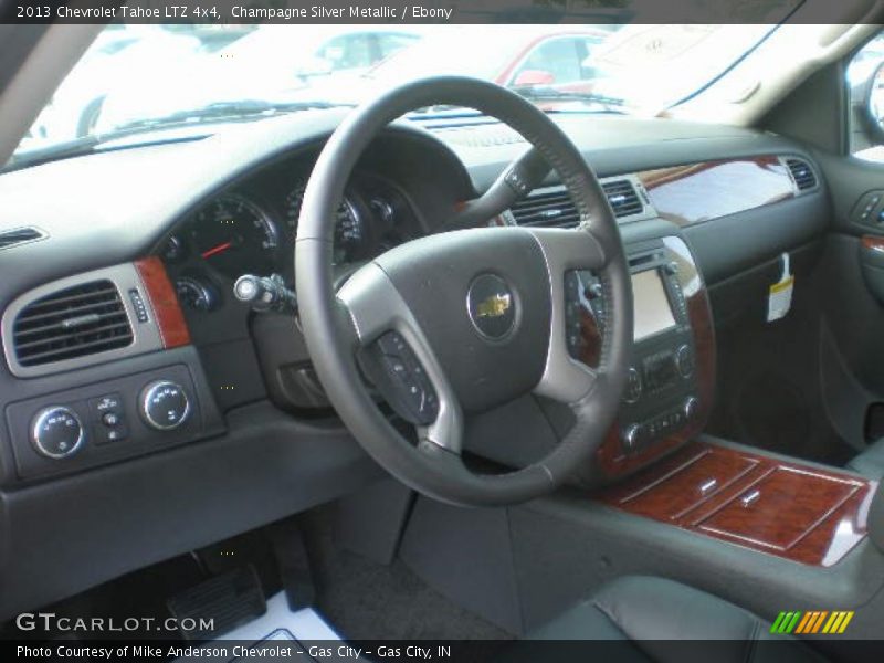 Champagne Silver Metallic / Ebony 2013 Chevrolet Tahoe LTZ 4x4