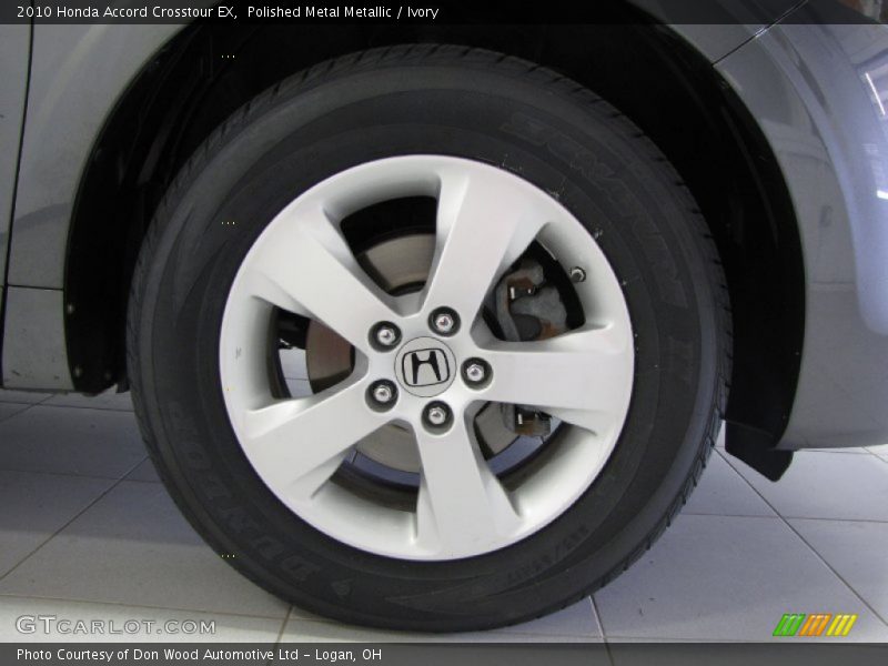 Polished Metal Metallic / Ivory 2010 Honda Accord Crosstour EX
