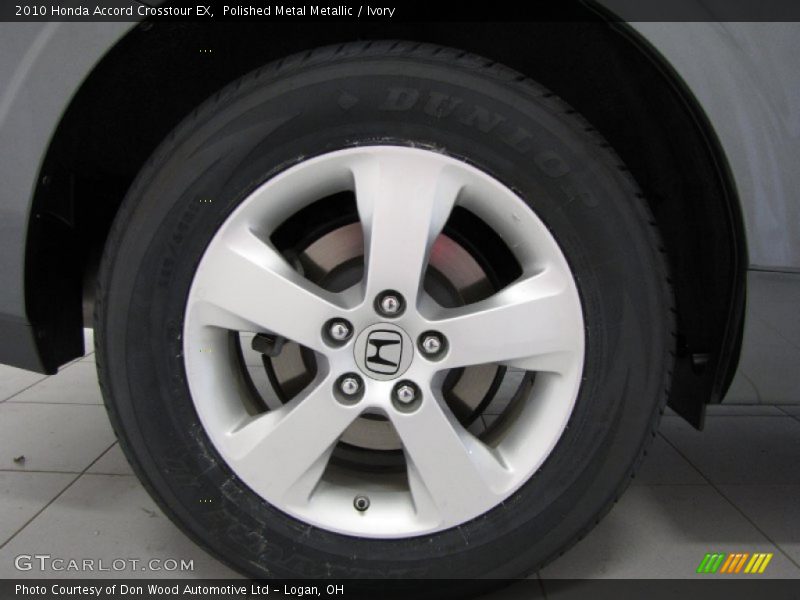 Polished Metal Metallic / Ivory 2010 Honda Accord Crosstour EX