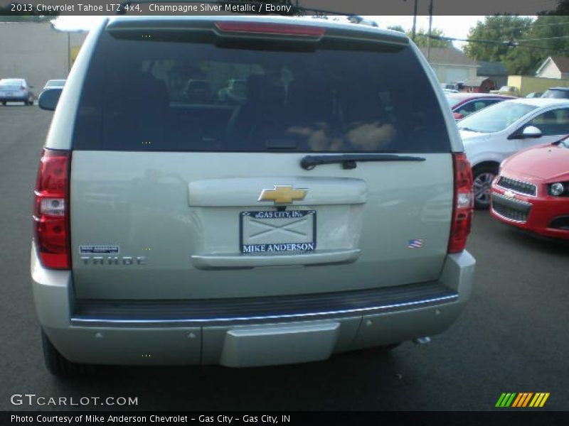 Champagne Silver Metallic / Ebony 2013 Chevrolet Tahoe LTZ 4x4
