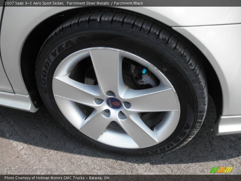 Parchment Silver Metallic / Parchment/Black 2007 Saab 9-3 Aero Sport Sedan