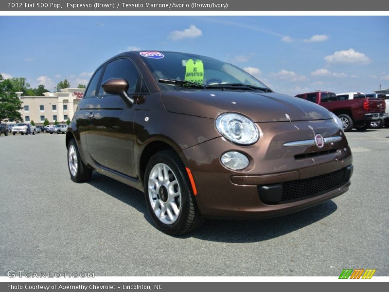 Espresso (Brown) / Tessuto Marrone/Avorio (Brown/Ivory) 2012 Fiat 500 Pop