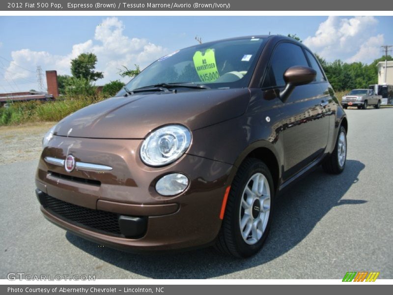 Espresso (Brown) / Tessuto Marrone/Avorio (Brown/Ivory) 2012 Fiat 500 Pop