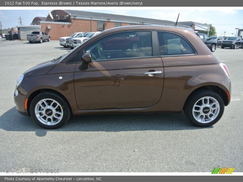 Espresso (Brown) / Tessuto Marrone/Avorio (Brown/Ivory) 2012 Fiat 500 Pop