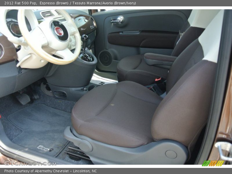 Espresso (Brown) / Tessuto Marrone/Avorio (Brown/Ivory) 2012 Fiat 500 Pop