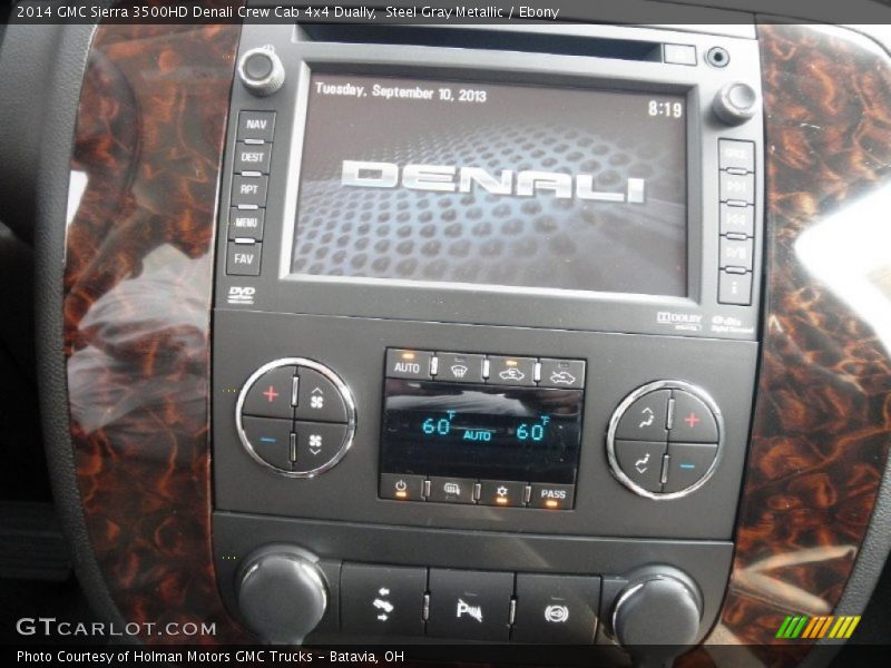 Steel Gray Metallic / Ebony 2014 GMC Sierra 3500HD Denali Crew Cab 4x4 Dually