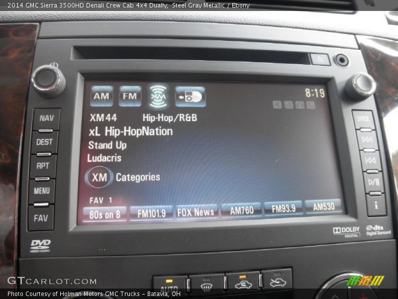 Steel Gray Metallic / Ebony 2014 GMC Sierra 3500HD Denali Crew Cab 4x4 Dually